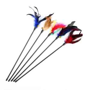 Cat Teaser with Feathers and Bells